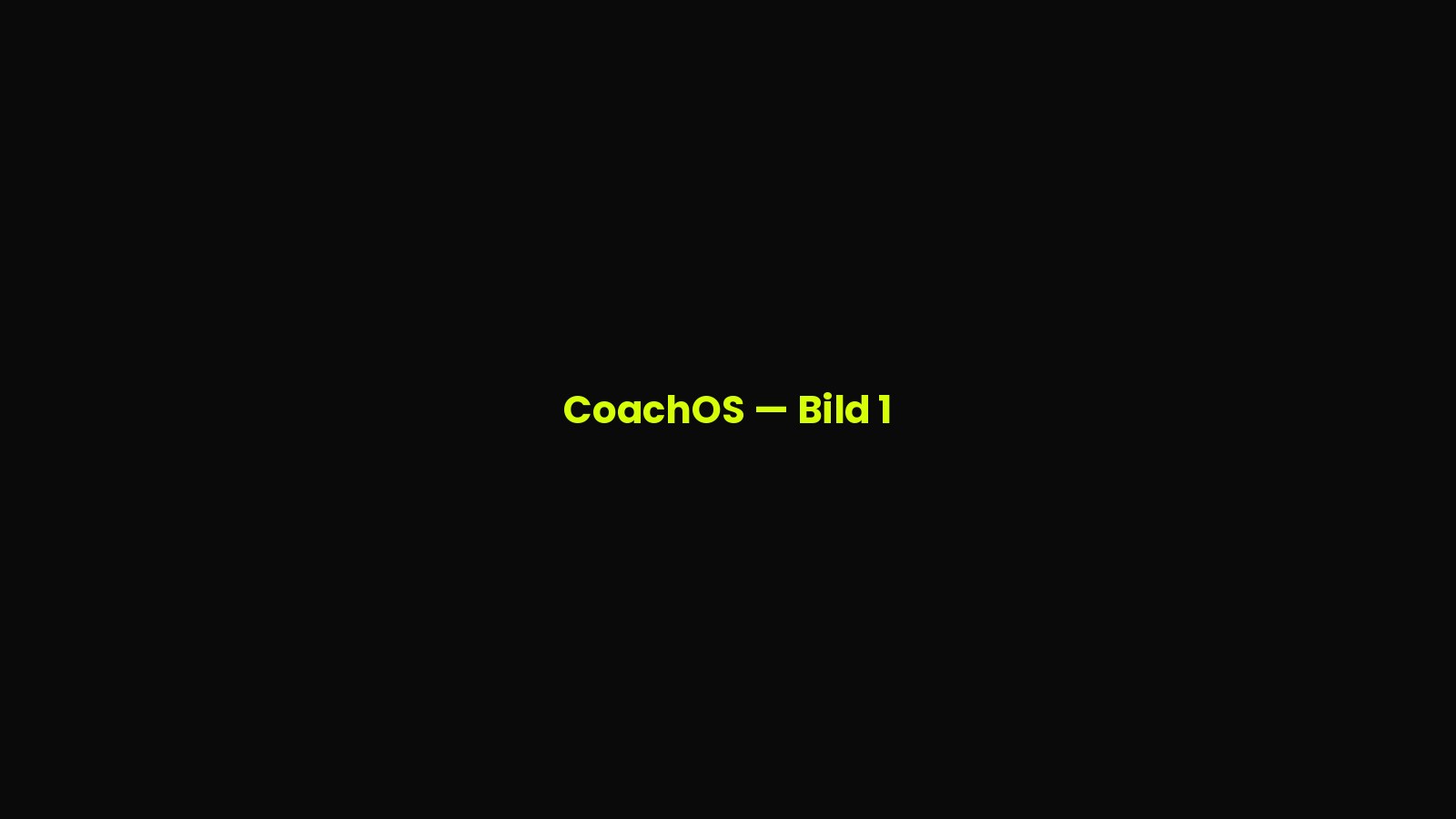 CoachOS — Bild 1